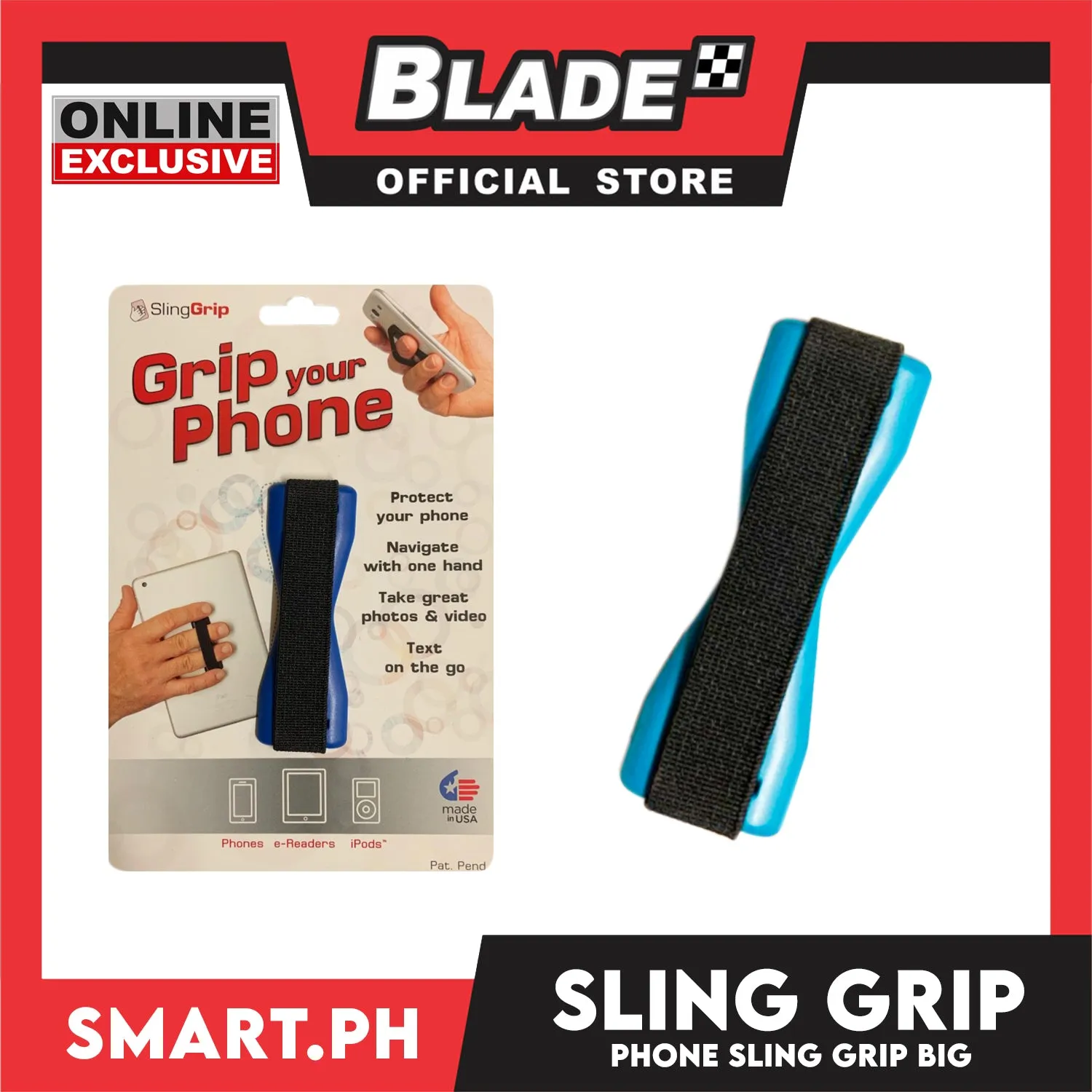 Gifts Mobile Phone Finger Holder Sling Rubber Grip (Assorted Colors)