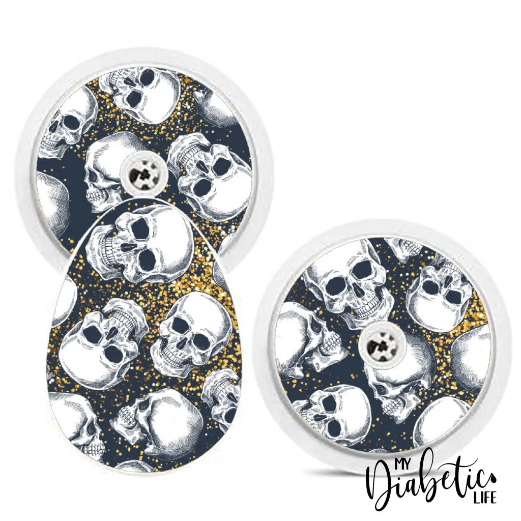 Glitter and Skulls - Bubble Reader Sticker