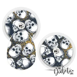 Glitter and Skulls - Bubble Reader Sticker