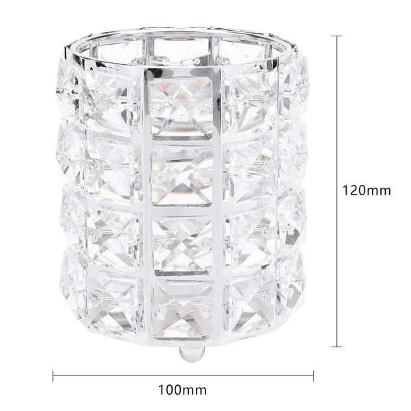 Glitter Metal Makeup Brush Storage Holder Cosmetic Crystal Organizer