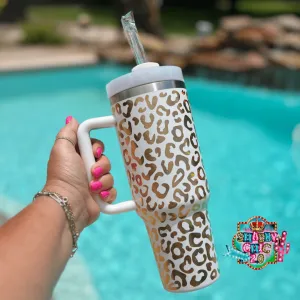 Golden Leopard Tumbler 40oz.