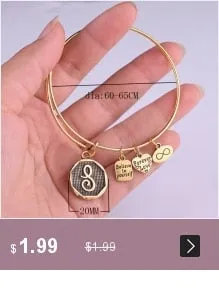 Grace Love Initial Expandable Wire Bangle Bracelet