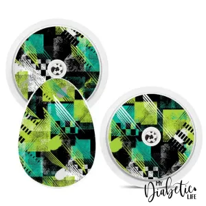 Green Grunge - Bubble Reader Sticker