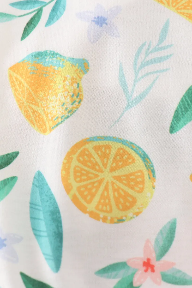Green Lemon Pirnt Girl Bubble