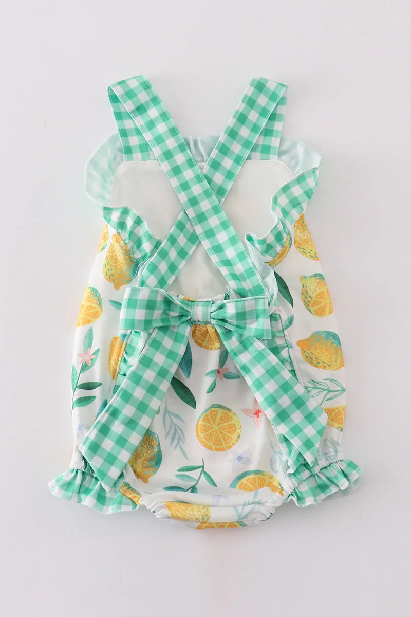 Green Lemon Pirnt Girl Bubble