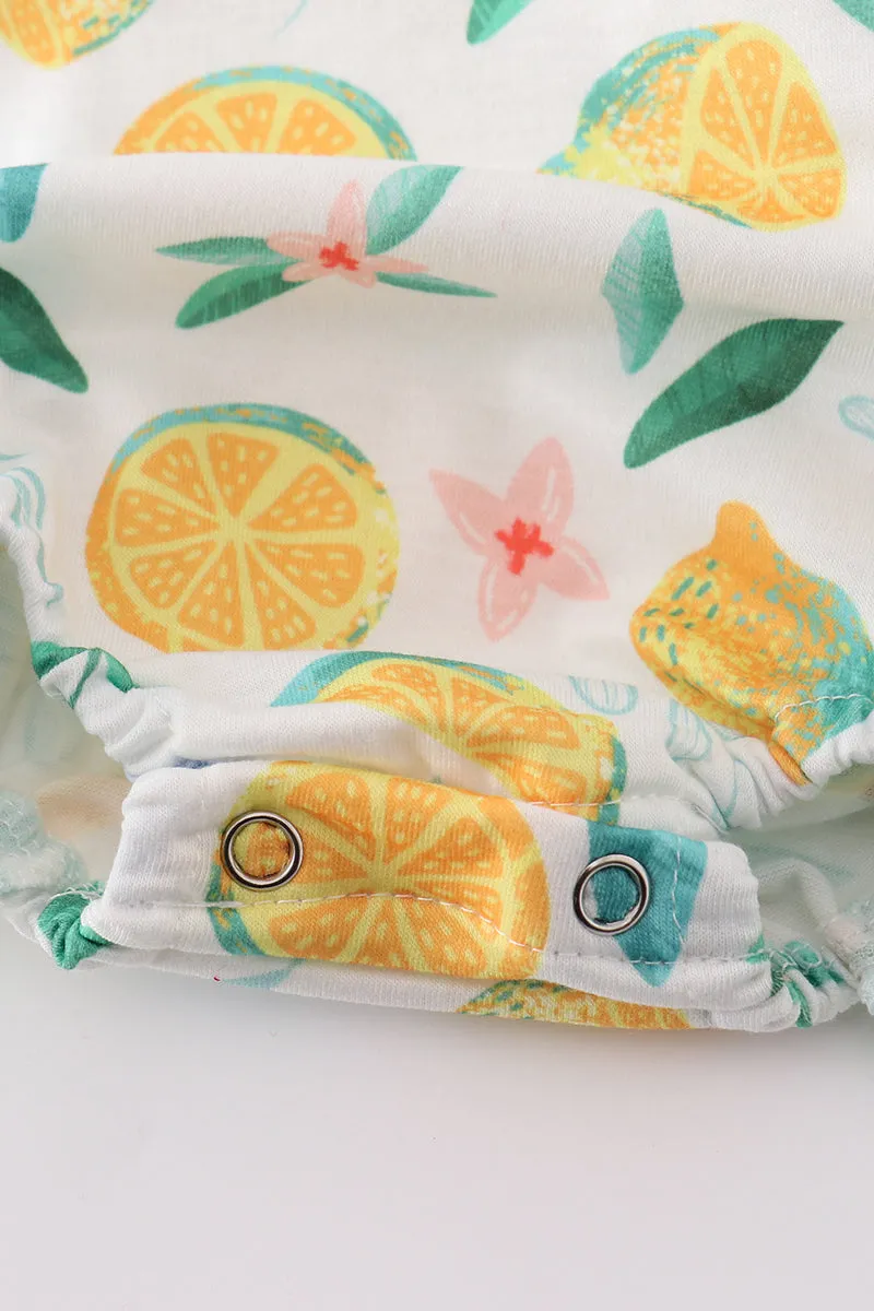 Green Lemon Pirnt Girl Bubble