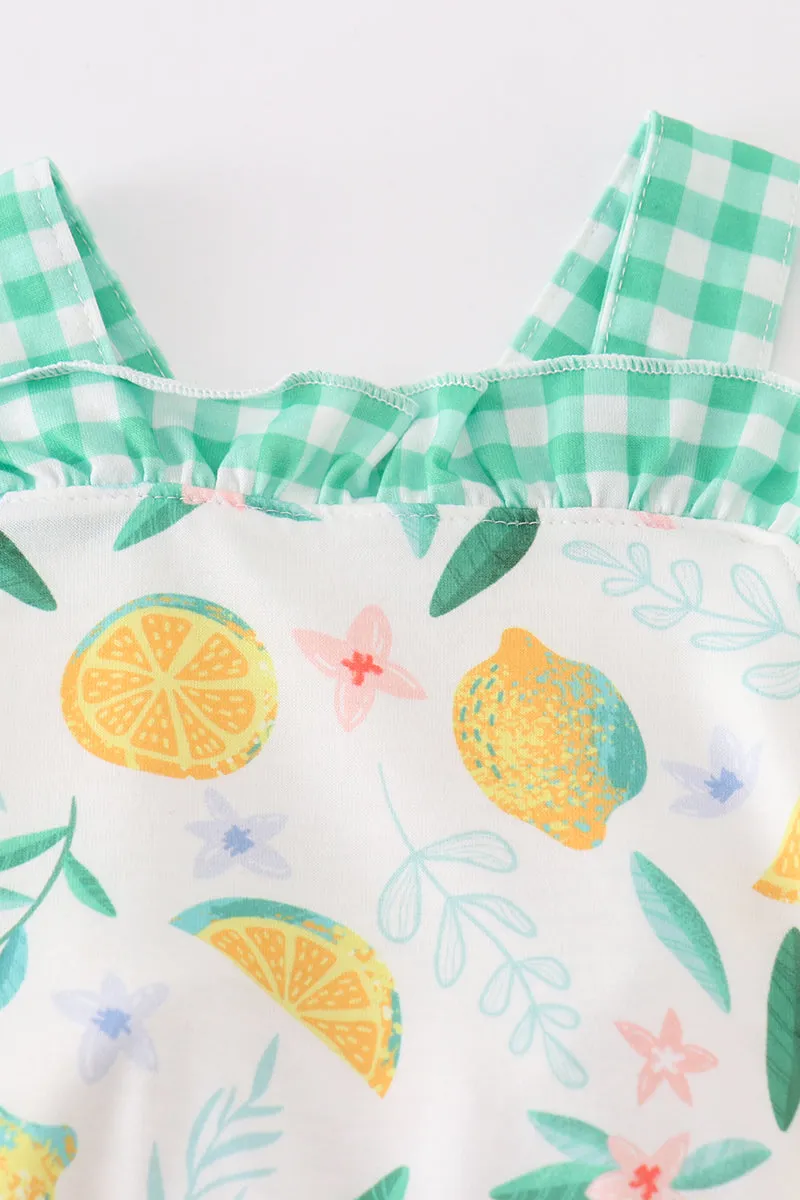 Green Lemon Pirnt Girl Bubble