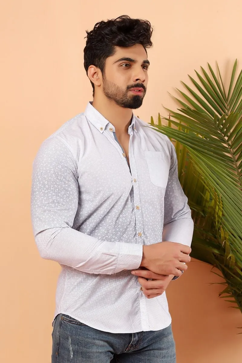Grey Casual Shirt FS Slim Fit