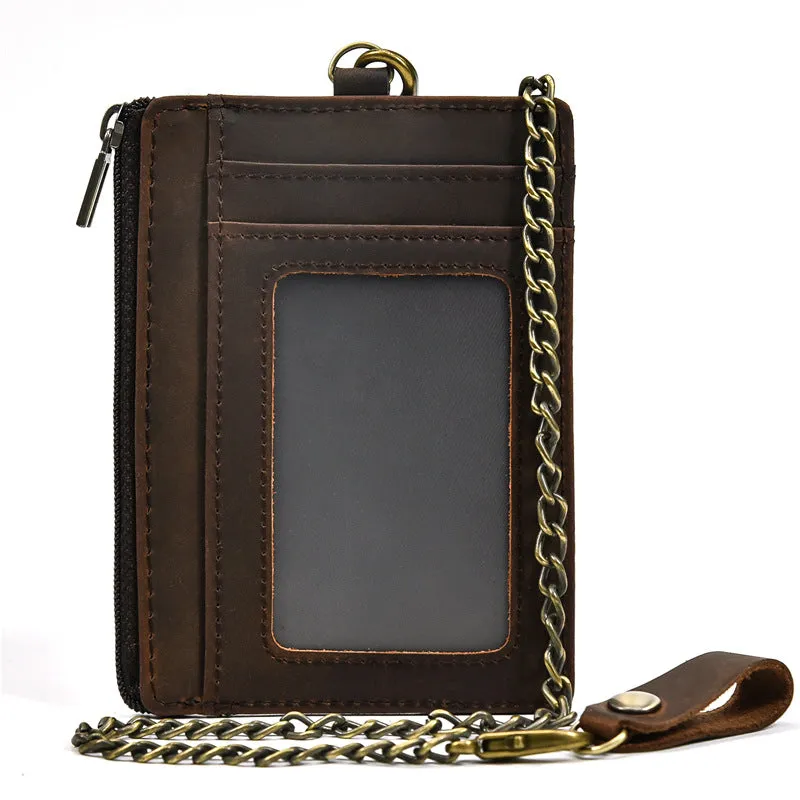 Groomsmen Gift Personalized Leather Money Clip Chain Card Holder