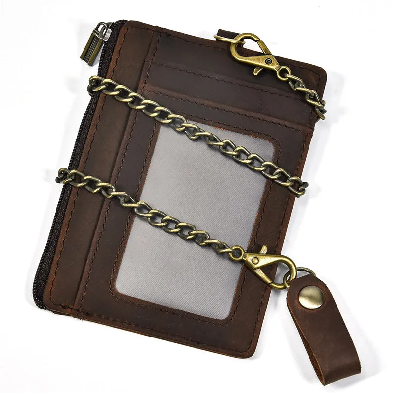 Groomsmen Gift Personalized Leather Money Clip Chain Card Holder