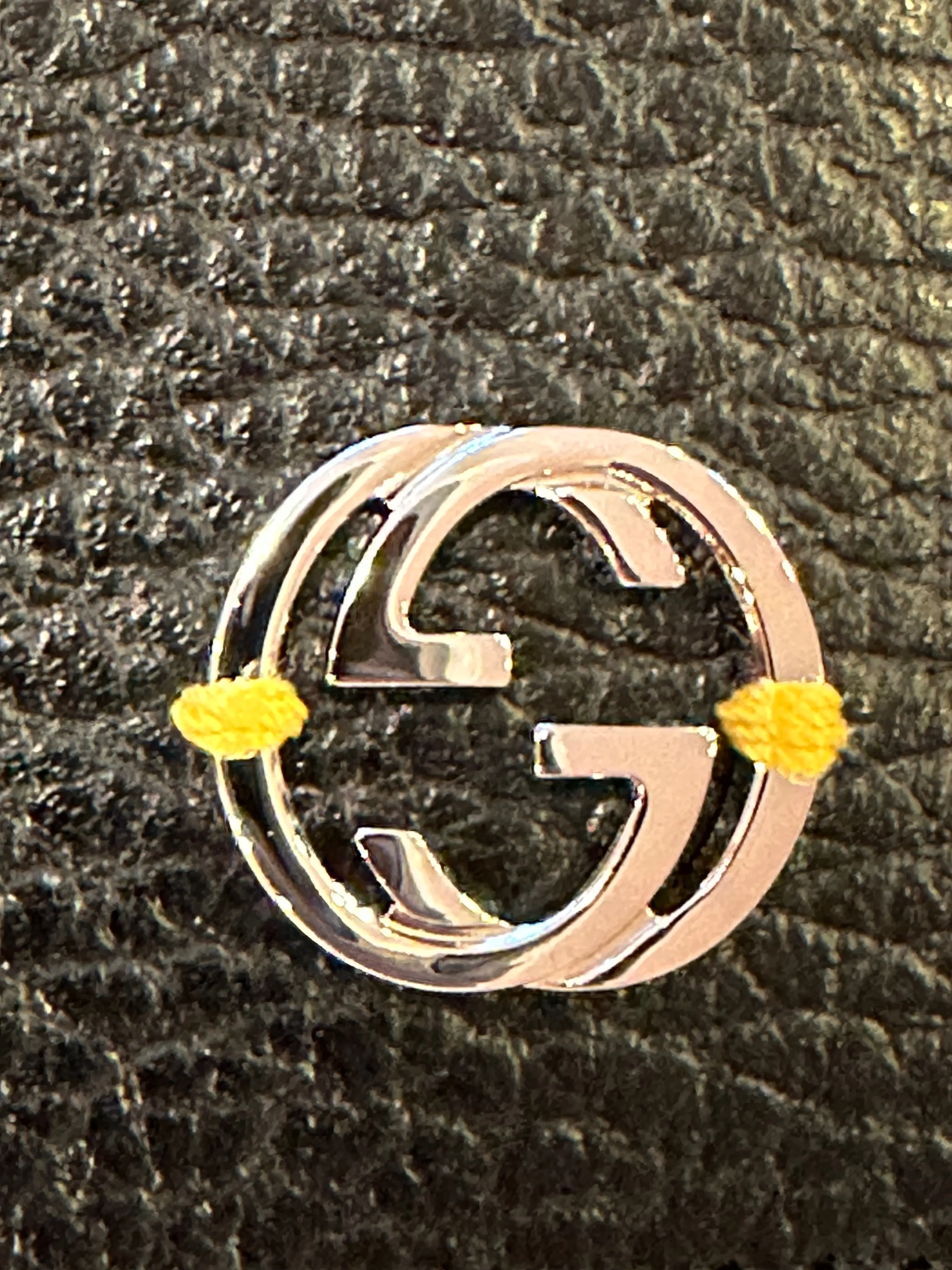 Gucci Black Bifold Short Wallet with Yellow Interior