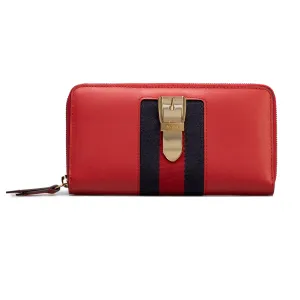 Gucci Sylvie Red Zip Around Wallet