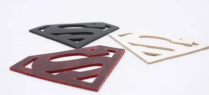 Handmade Leather Cute Super Man Coaster Personalized Monogrammed Gift Custom Women Wallet Leather Coasters