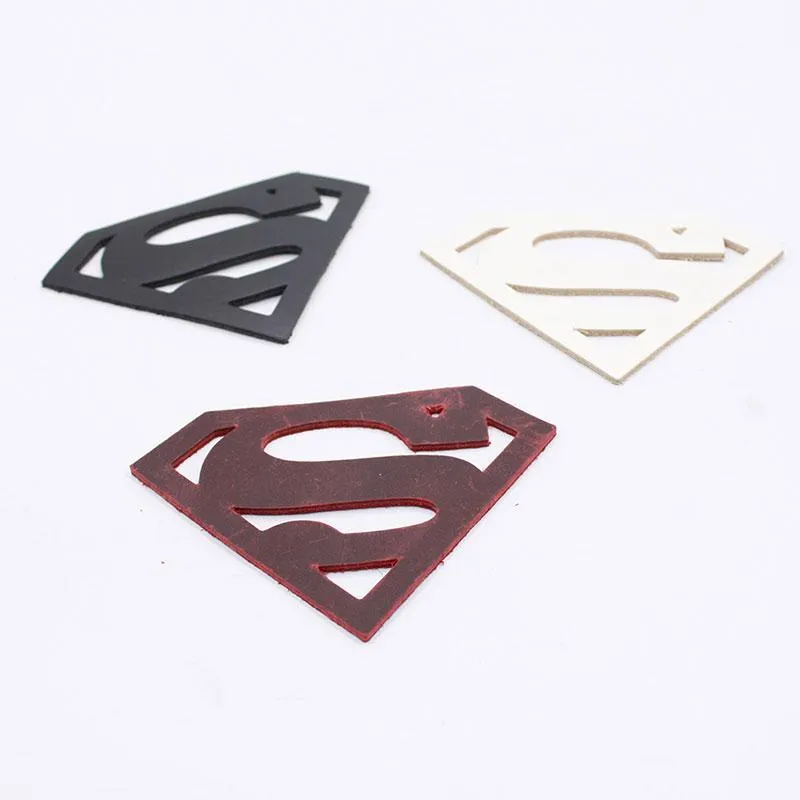 Handmade Leather Cute Super Man Coaster Personalized Monogrammed Gift Custom Women Wallet Leather Coasters