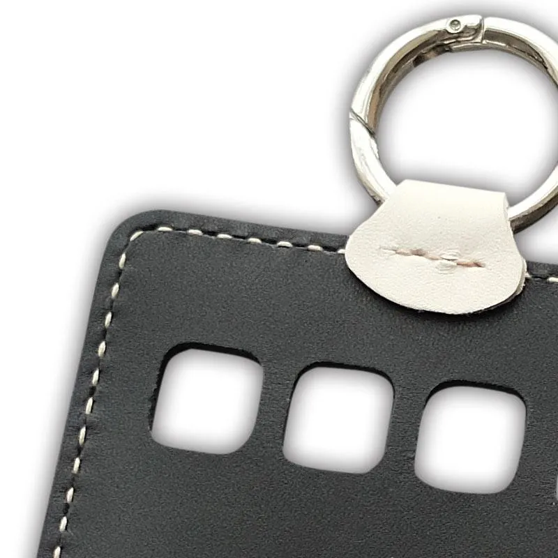 HANDMADE LEATHER CUTE Women Bus CARD Holder Keychain PERSONALIZED MONOGRAMMED GIFT CUSTOM Bus Wallet Card Holder keyring