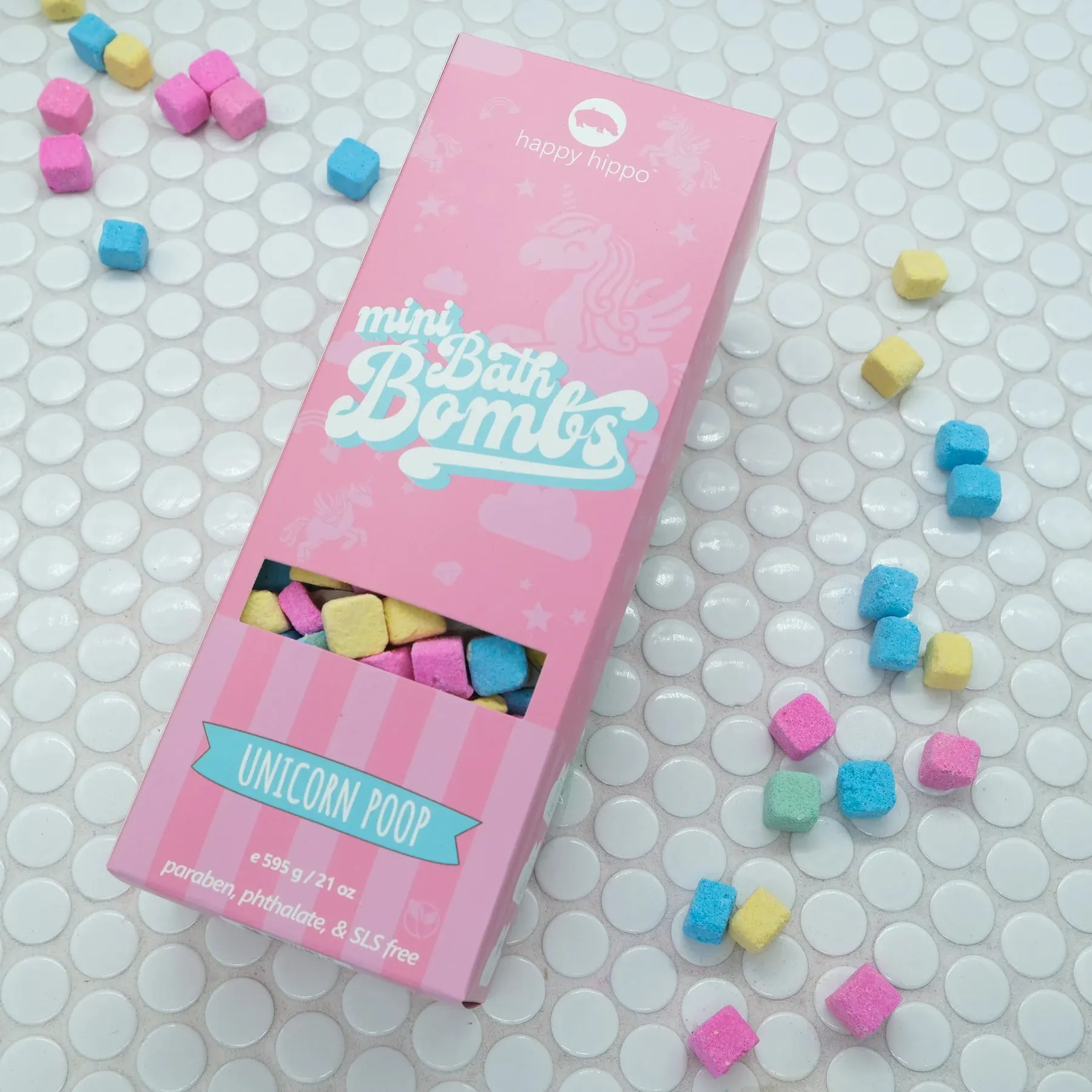 Happy Hippo Mini Bubble Bombs - Unicorn Poop