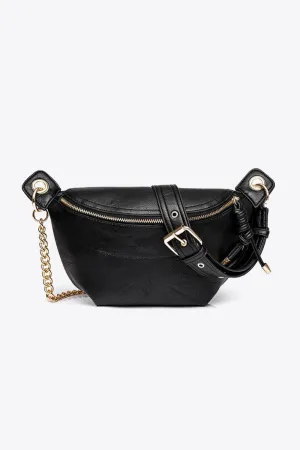 Hazel Blues® |  PU Leather Chain Strap Crossbody Bag