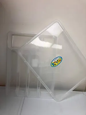 he-home essentials Flatware Tray lid-Closes Tightly-Silverware Drawer Utensils Organizer   Cover-Cutlery Plastic Tray with Cover lid-Clear