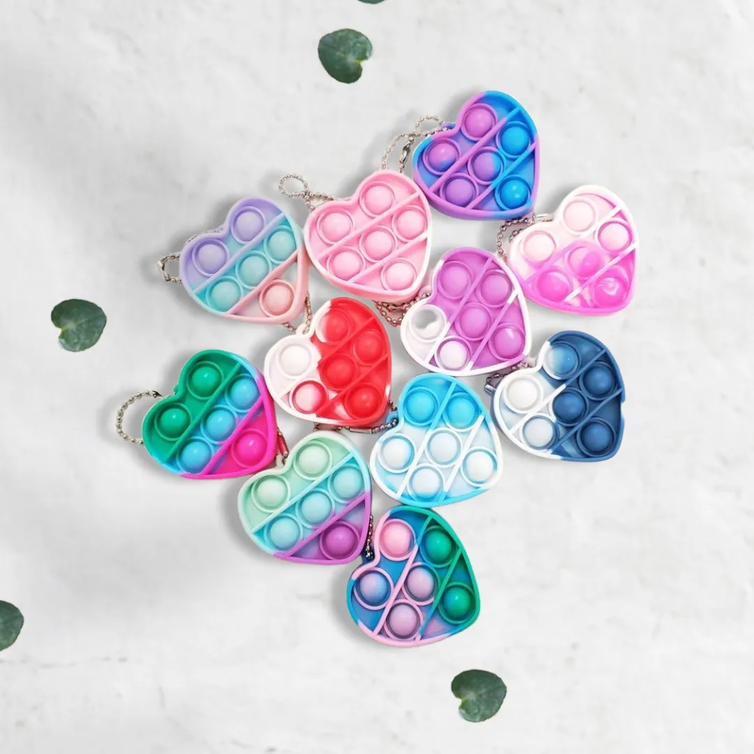Heart Bubble Popper Fidgits pack of 11pcs ($1.55 each)