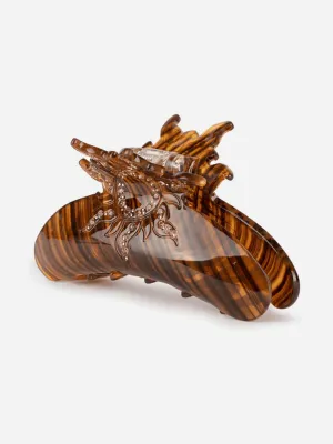Helle Sunny Middle Hairgrip - Brown