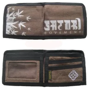 Hemp Leaves Bifold Hemp Wallet
