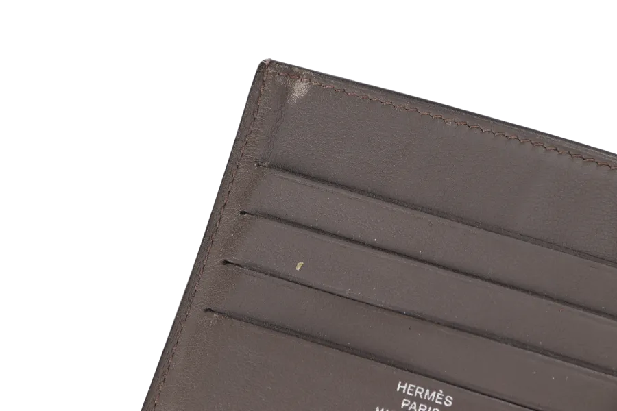 HERMES BIFOLD WALLET CALFSKIN (STAMP T) WITH BOX