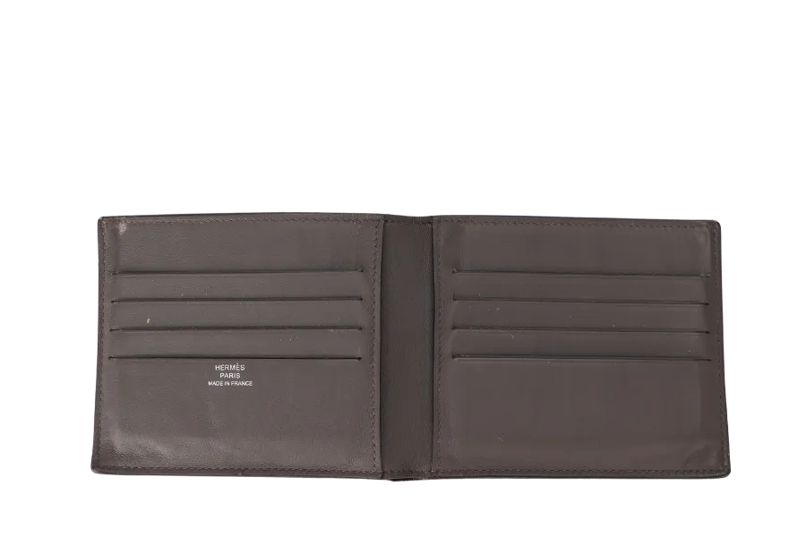 HERMES BIFOLD WALLET CALFSKIN (STAMP T) WITH BOX
