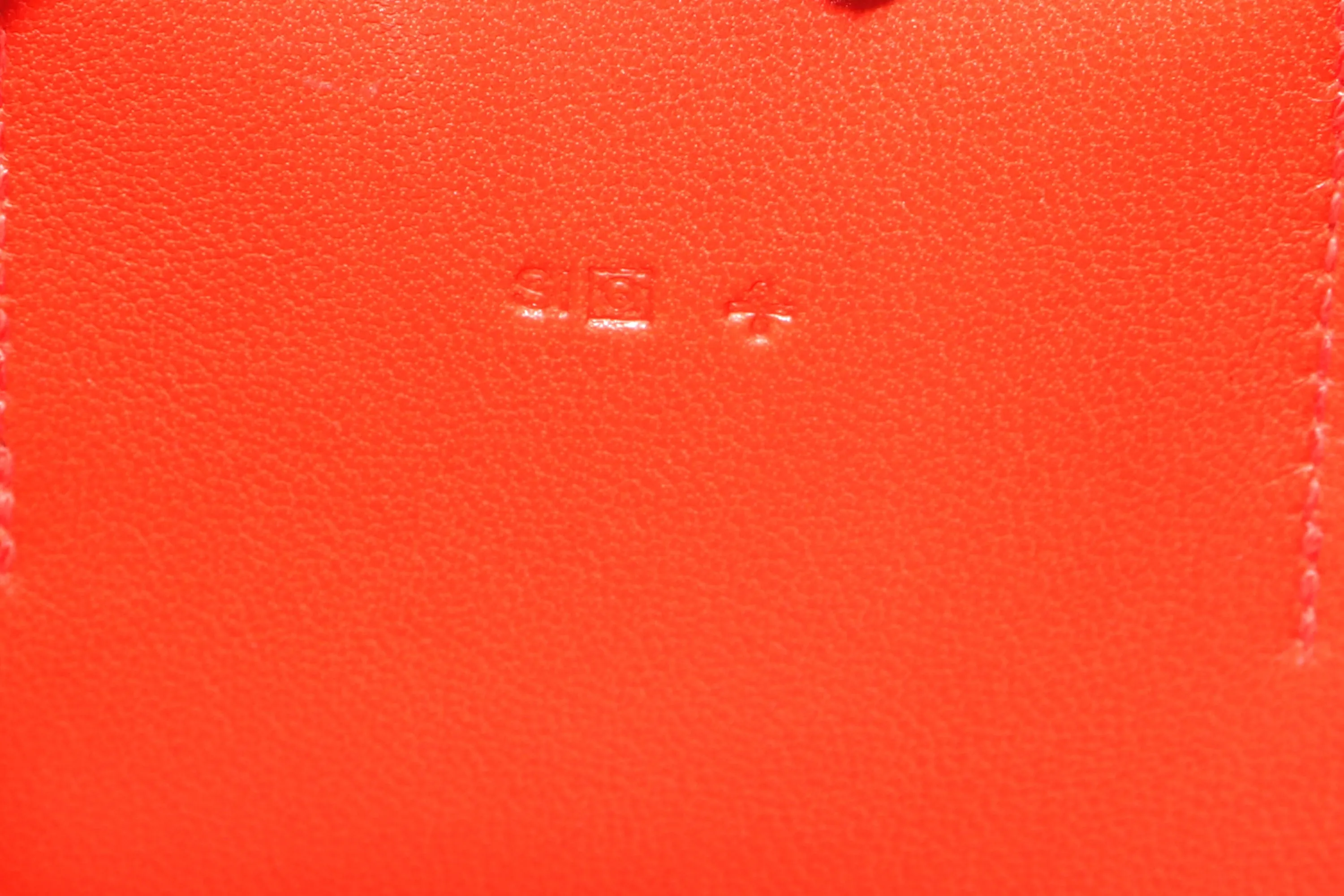 HERMES DOGON DUO WALLET (STAMP Q) GERANIUM COLOR TOGO LEATHER GOLD HARDWARE, NO DUST COVER & BOX