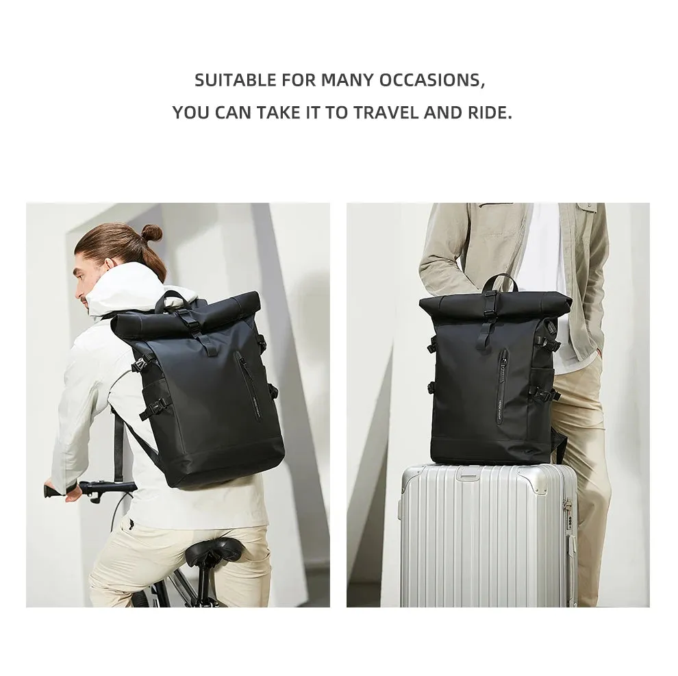 HK Expandable Travel Backpack for Men – Large Capacity Waterproof 15.6” Laptop Bag, Hiking Rucksack with USB Port