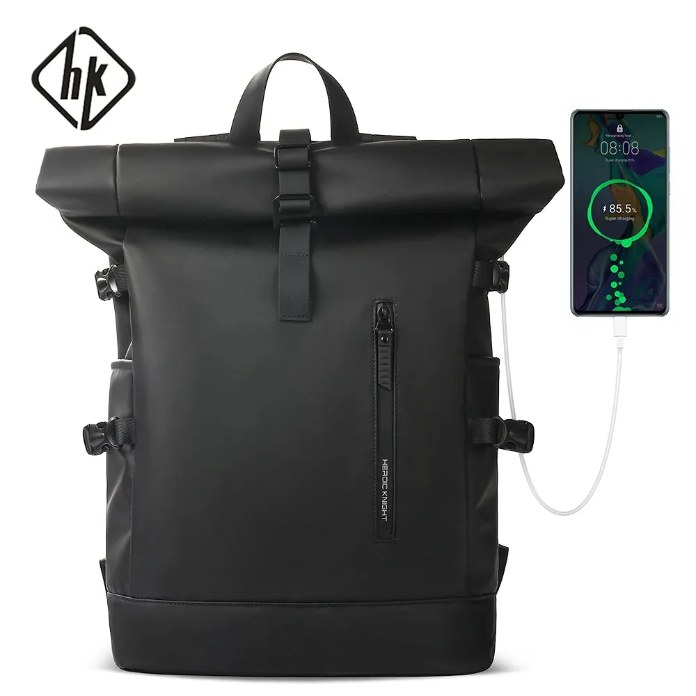 HK Expandable Travel Backpack for Men – Large Capacity Waterproof 15.6” Laptop Bag, Hiking Rucksack with USB Port