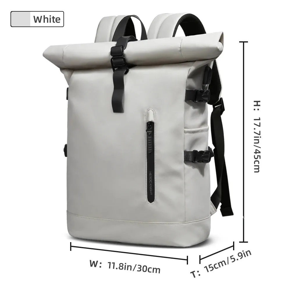 HK Expandable Travel Backpack for Men – Large Capacity Waterproof 15.6” Laptop Bag, Hiking Rucksack with USB Port