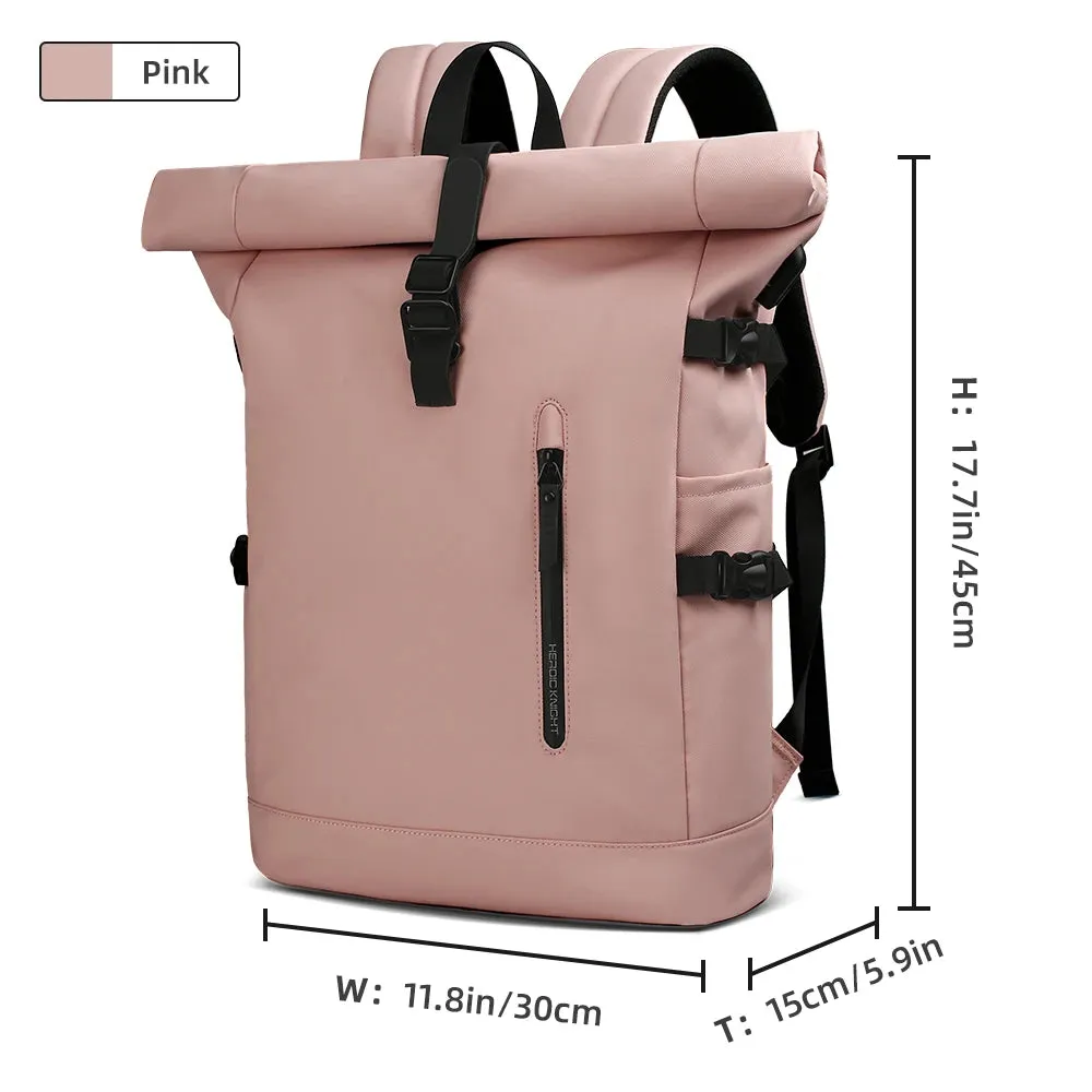 HK Expandable Travel Backpack for Men – Large Capacity Waterproof 15.6” Laptop Bag, Hiking Rucksack with USB Port
