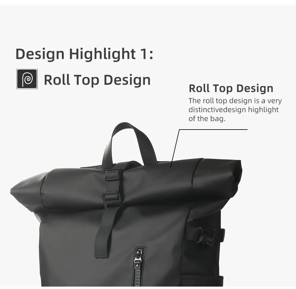 HK Expandable Travel Backpack for Men – Large Capacity Waterproof 15.6” Laptop Bag, Hiking Rucksack with USB Port