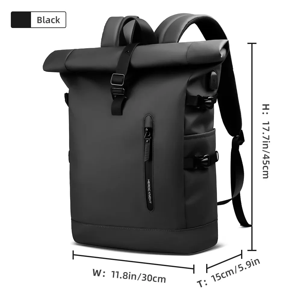 HK Expandable Travel Backpack for Men – Large Capacity Waterproof 15.6” Laptop Bag, Hiking Rucksack with USB Port