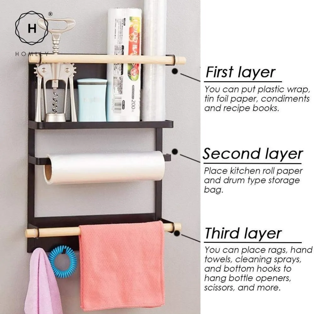 Homlly Refrigerator Magnetic Storage Rack