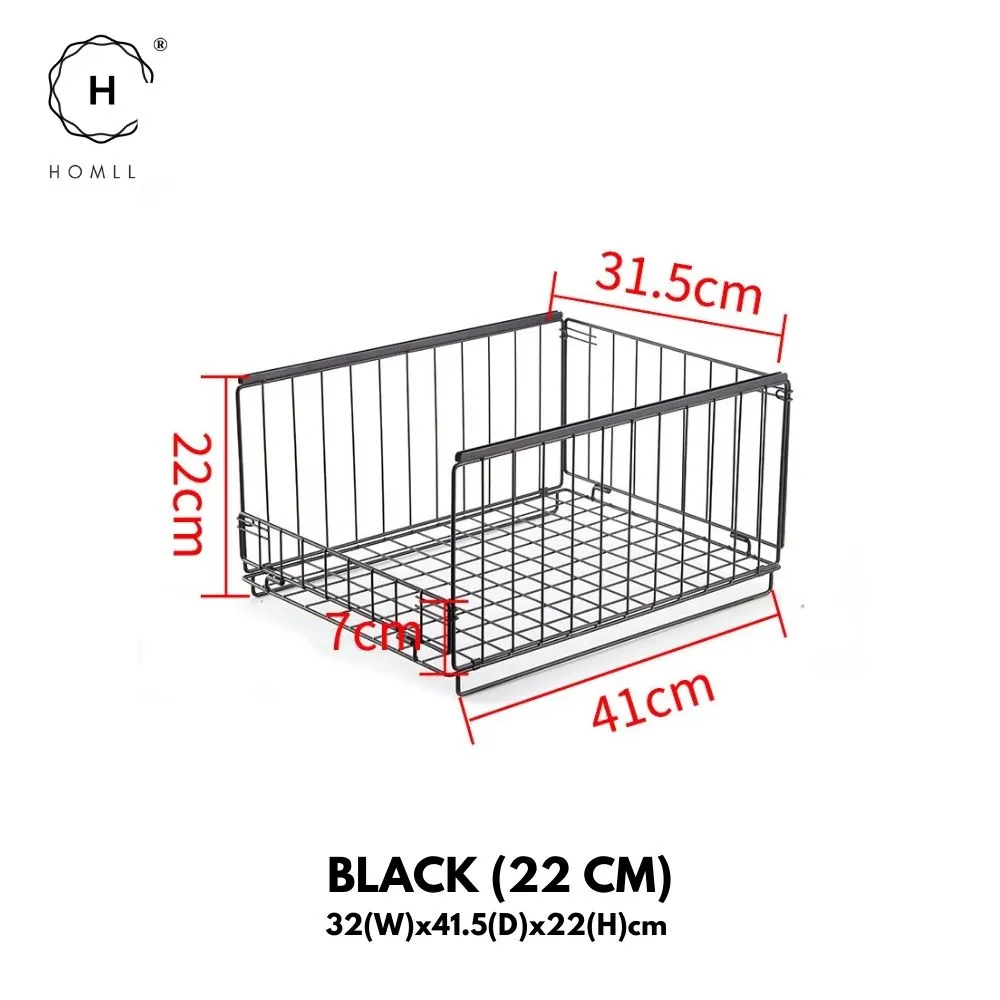 Homlly Sliding Stackable Collaspible Closet Organizers Drawer Storage Shelves Basket