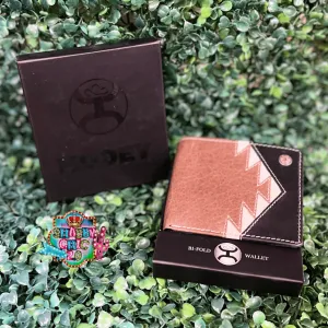 HOOEY  "TONKAWA" BIFOLD HOOEY WALLET BROWN/BLACK W/IVORY AZTEC