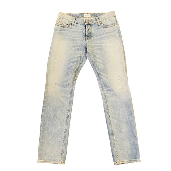 Hudson Crop Riley Relaxed Straight Jeans Light Wash
