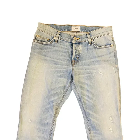 Hudson Crop Riley Relaxed Straight Jeans Light Wash