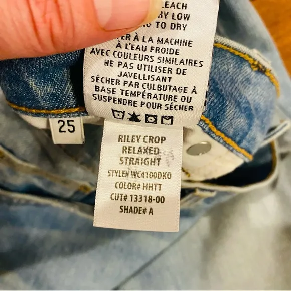 Hudson Crop Riley Relaxed Straight Jeans Light Wash