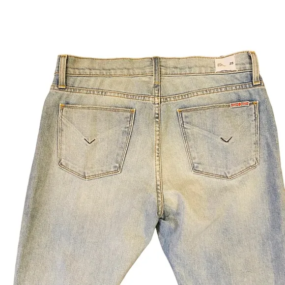 Hudson Crop Riley Relaxed Straight Jeans Light Wash