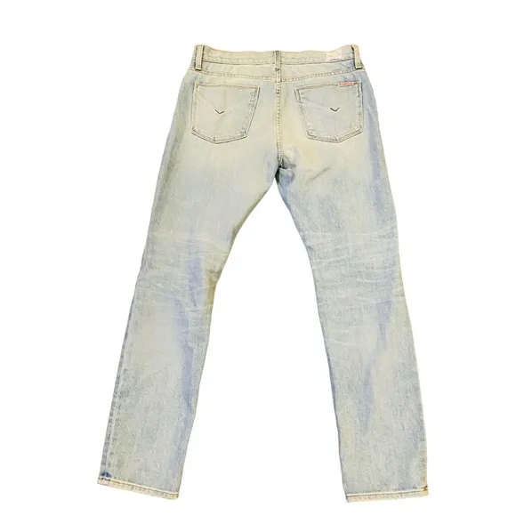 Hudson Crop Riley Relaxed Straight Jeans Light Wash