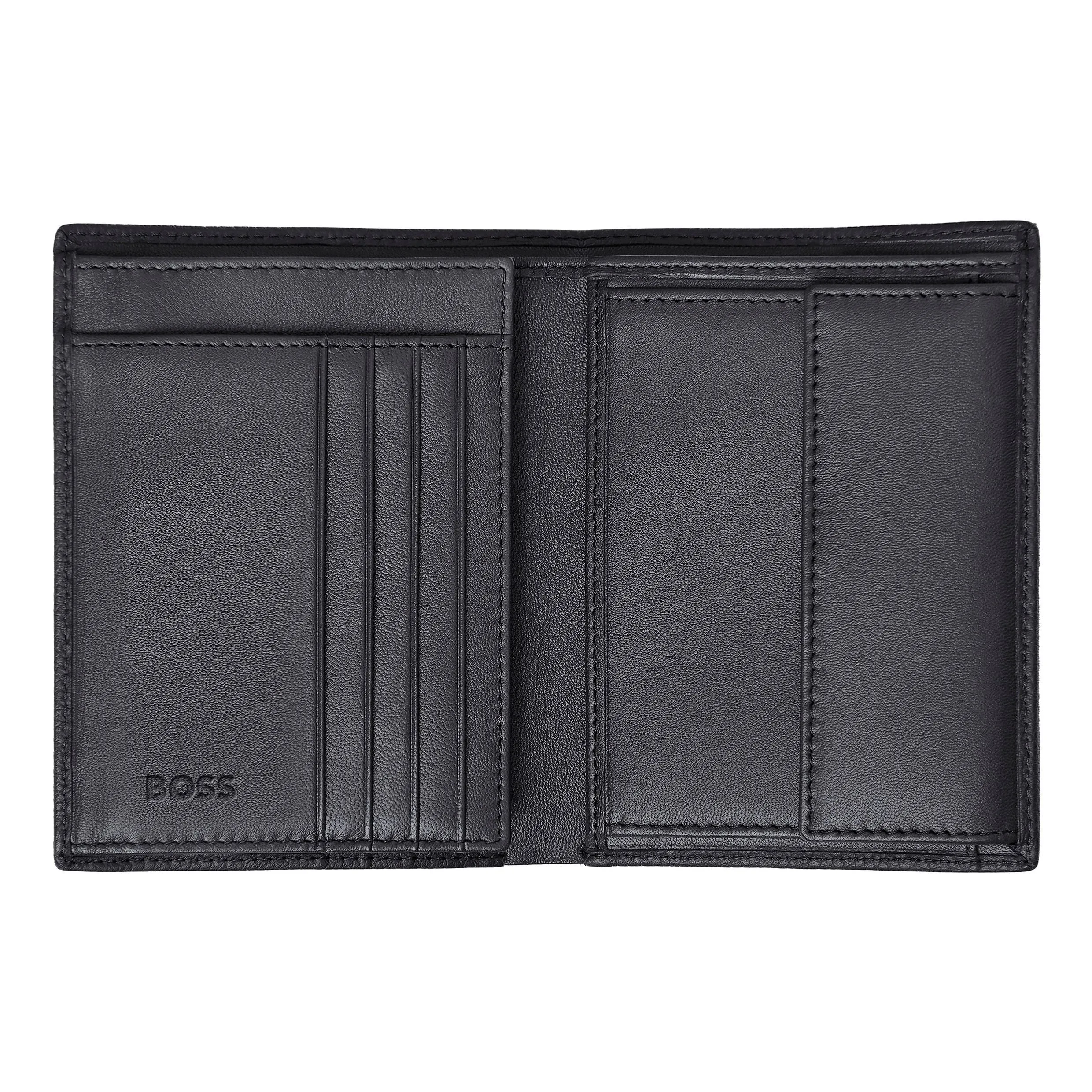 HUGO BOSS HLO416A - Money wallet Vertical flap Classic Grained Black