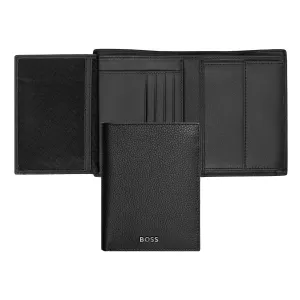 HUGO BOSS HLO416A - Money wallet Vertical flap Classic Grained Black