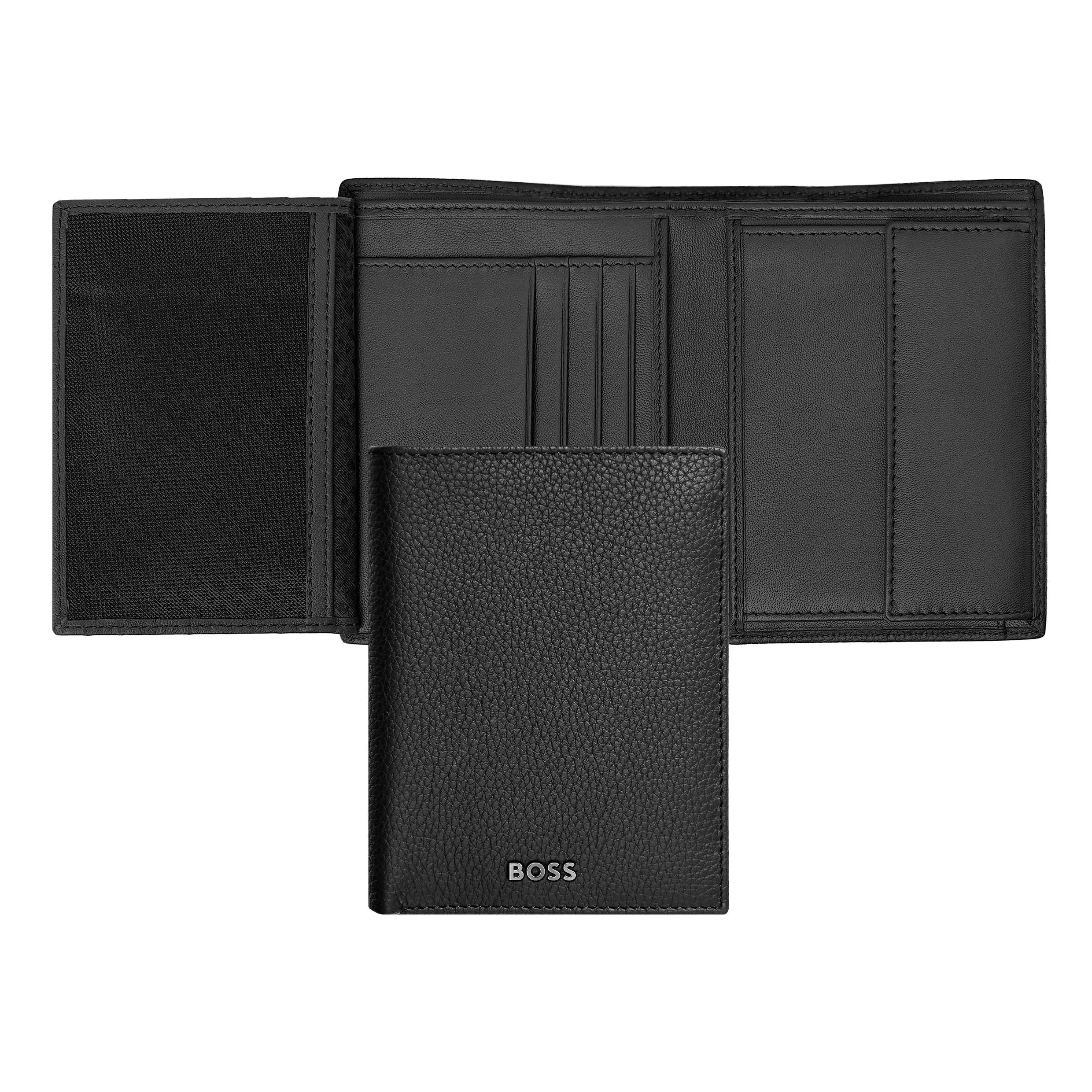 HUGO BOSS HLO416A - Money wallet Vertical flap Classic Grained Black