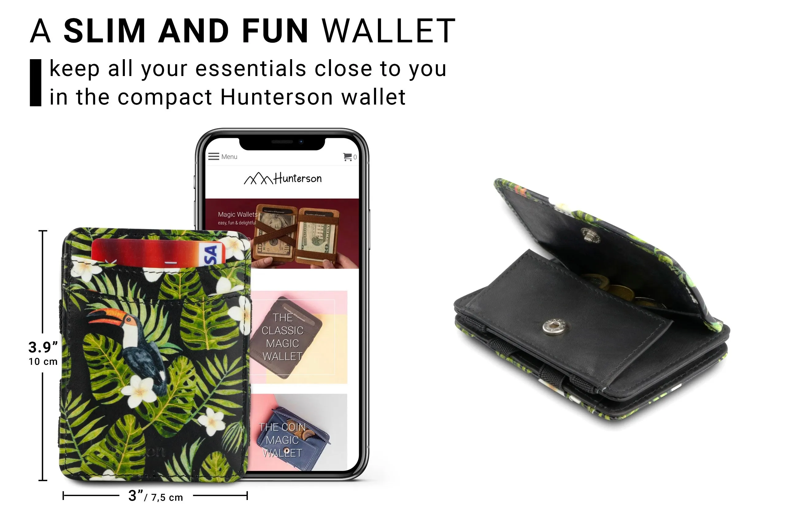 Hunterson RFID Magic Coin Wallet Print