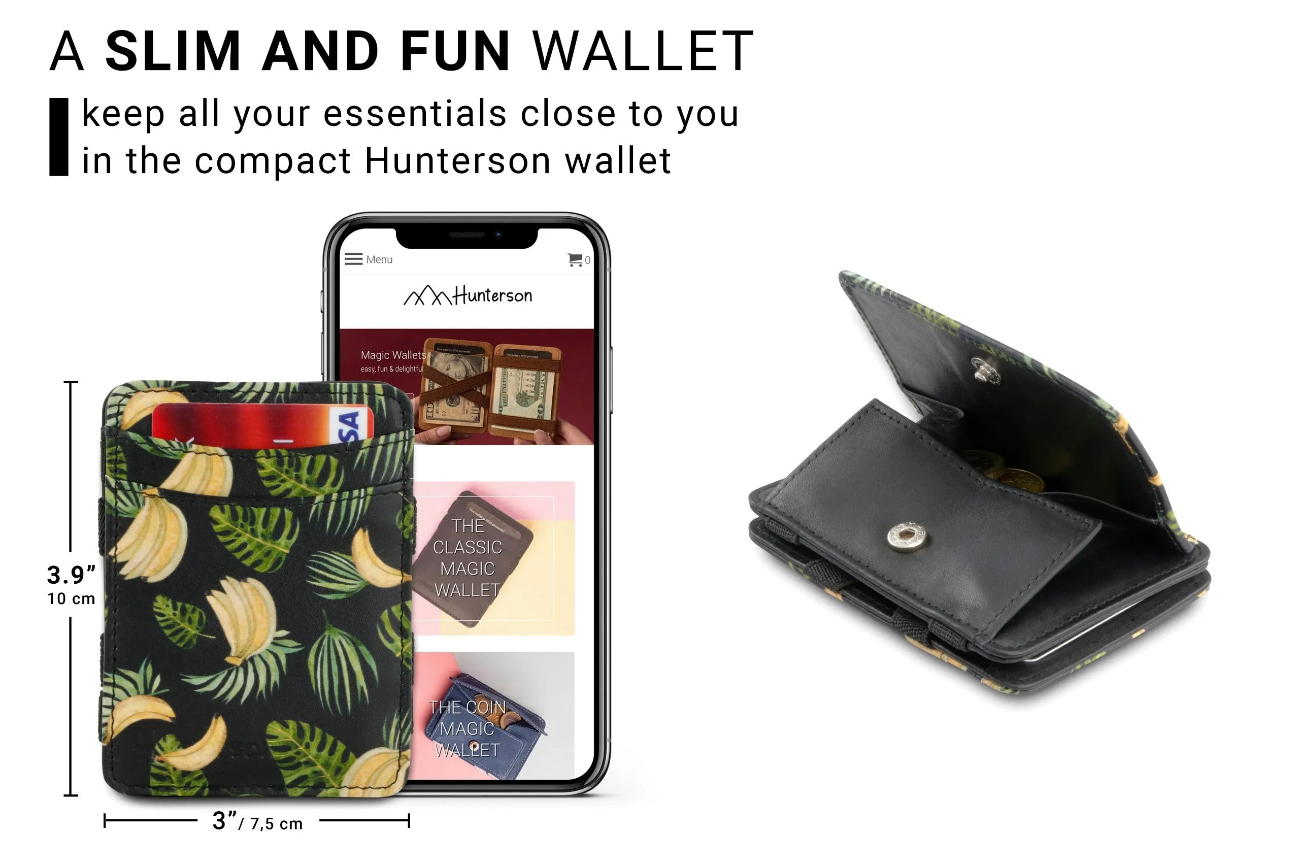 Hunterson RFID Magic Coin Wallet Print