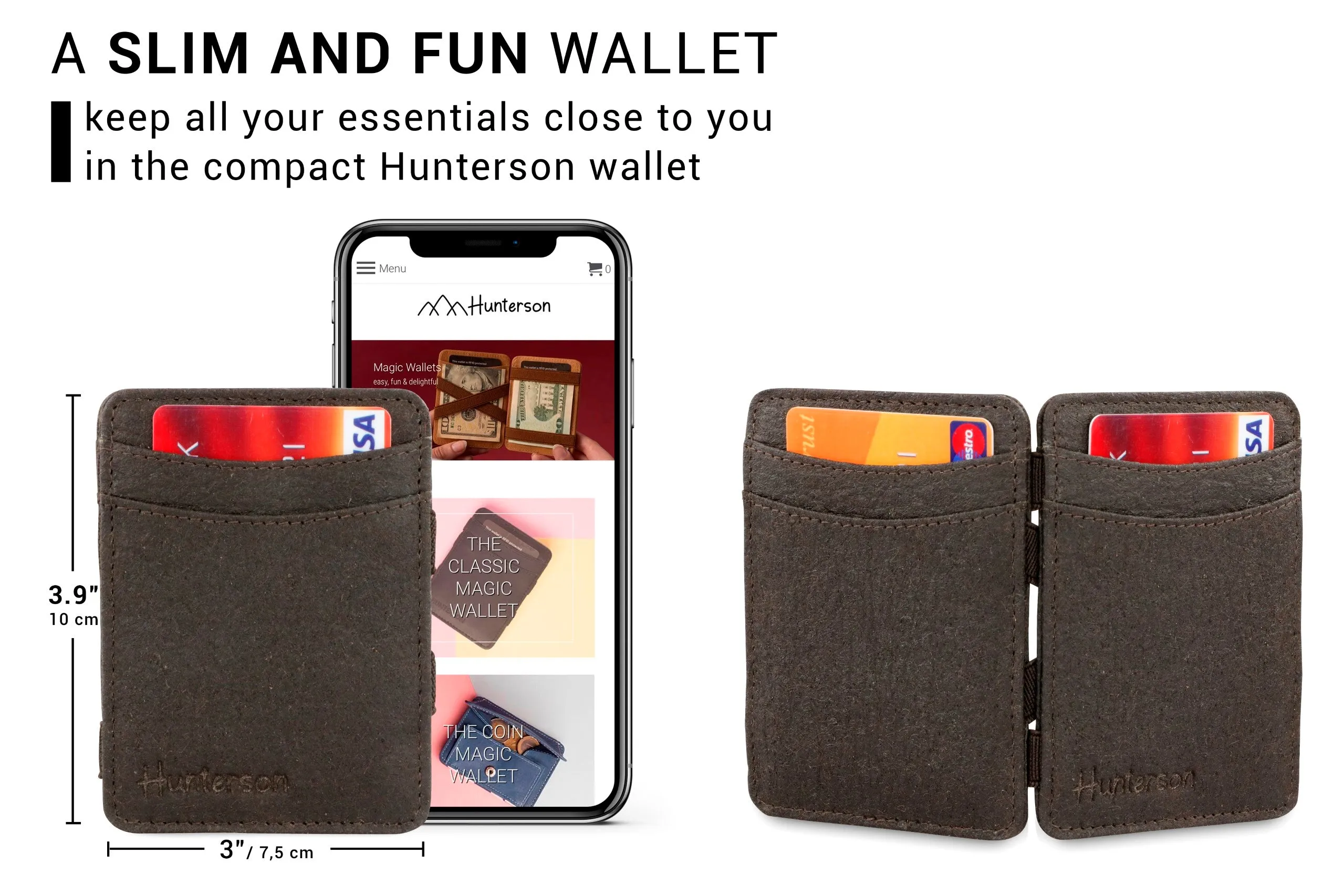 Hunterson Vegan RFID Magic Wallet
