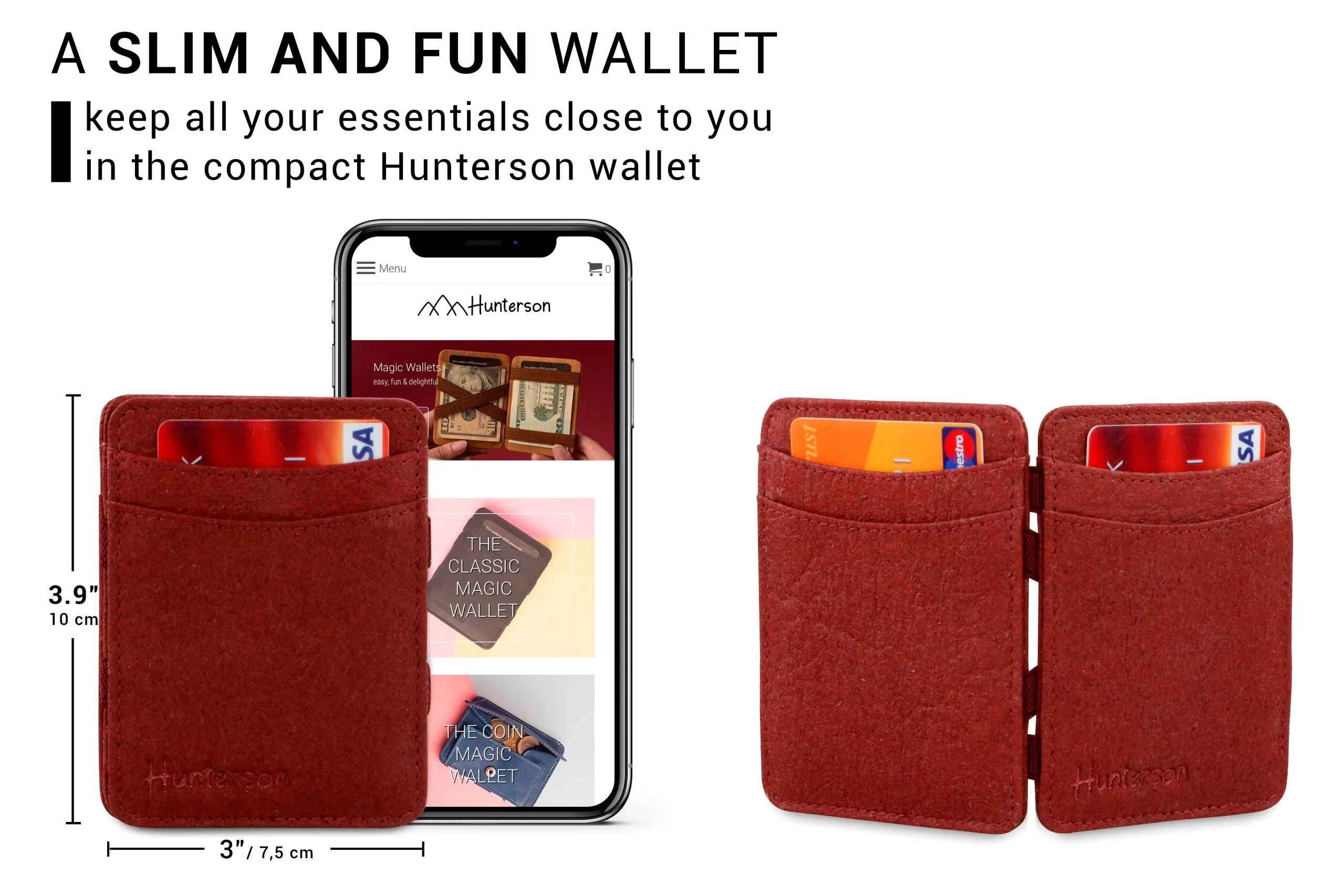 Hunterson Vegan RFID Magic Wallet