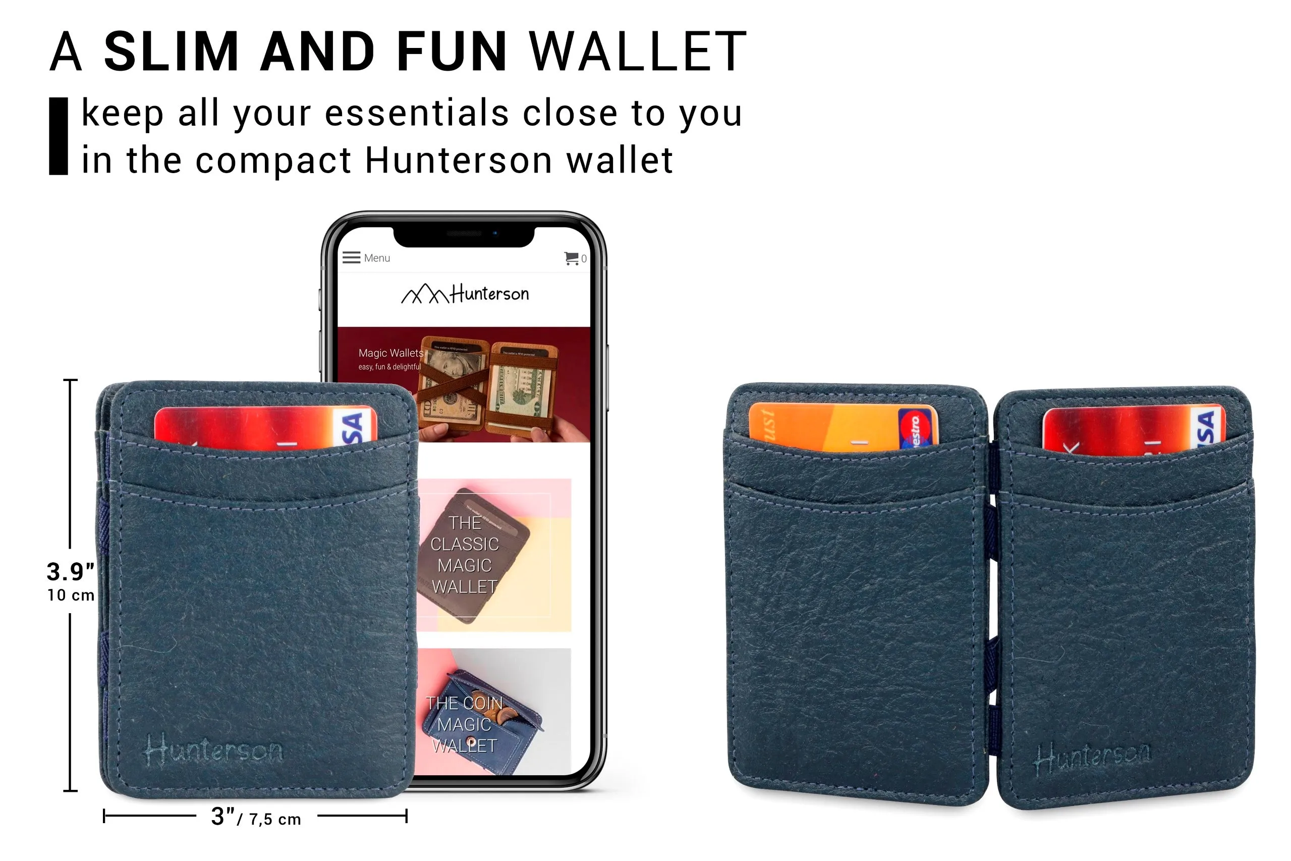 Hunterson Vegan RFID Magic Wallet